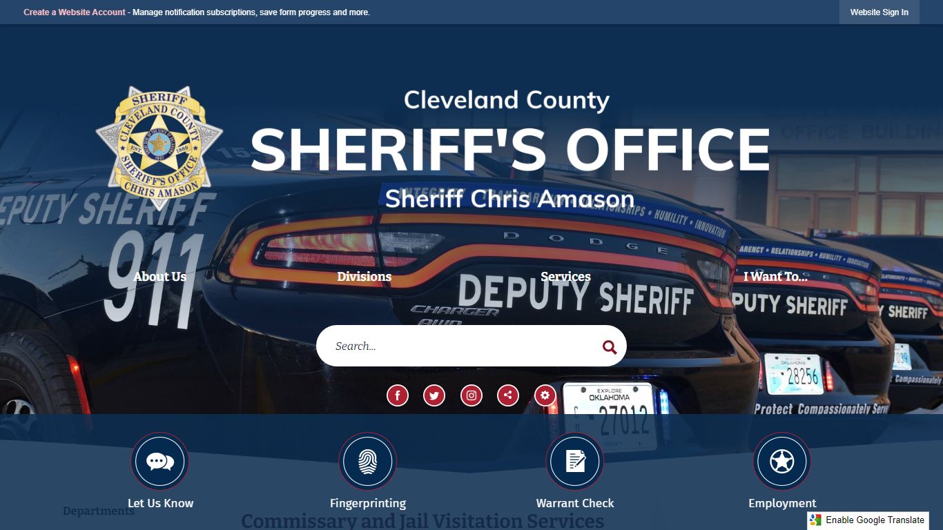 Commissary and Jail Visitation Services | Cleveland County Sheriffs ...